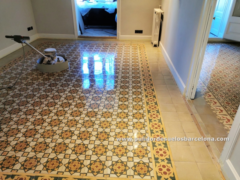 Pulidor de suelos Barcelona, servicio de pulir y abrillantar baldosas en suelos y paredes de mosaico hidráulico y mármol. Trabajamos en limpiar y desinfectar moho en suelos de barro y cemento.